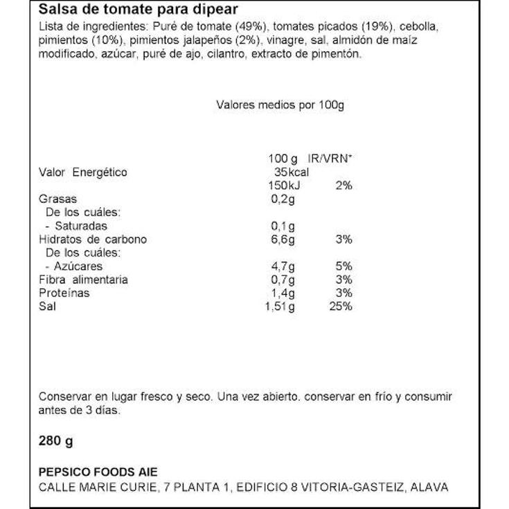 SALSAS SUAVE DIPPAS MATUTANO FRASCO 280 GR