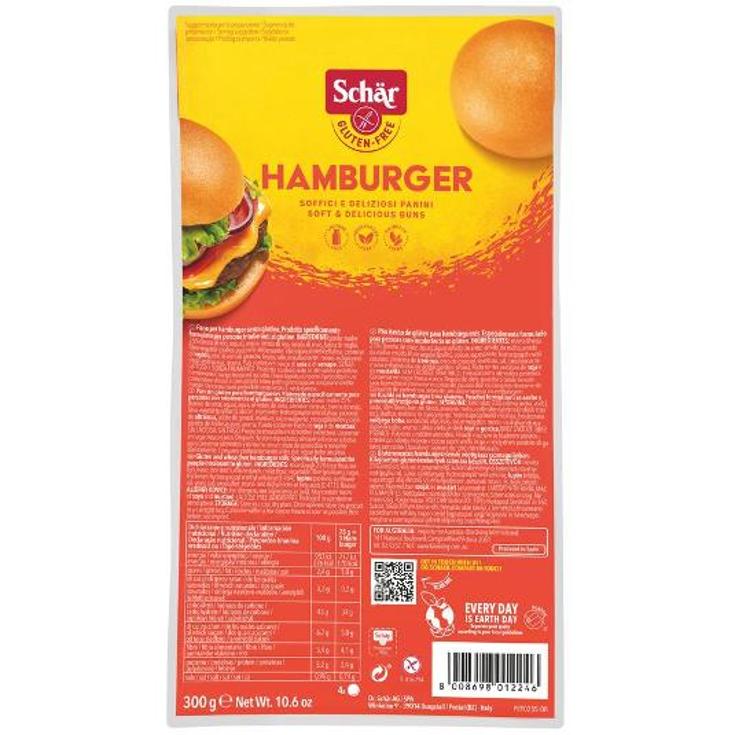 PAN DE HAMBURGUESAS SIN GLUTEN SCHÄR PQTE 300 GR