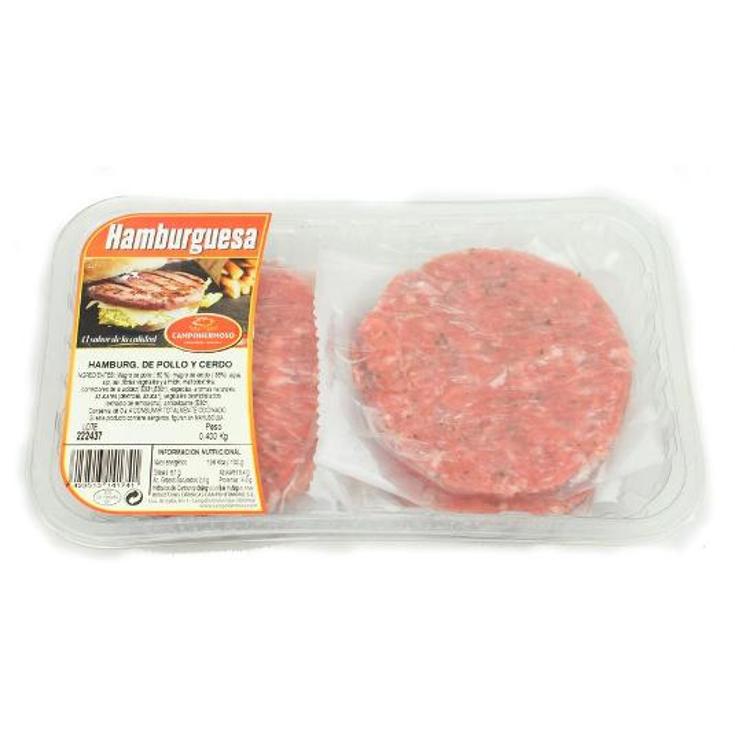 HAMBURGUESAS POLLO/CERDO BDJA CAMPOHERMOSO BDJA 400 GR