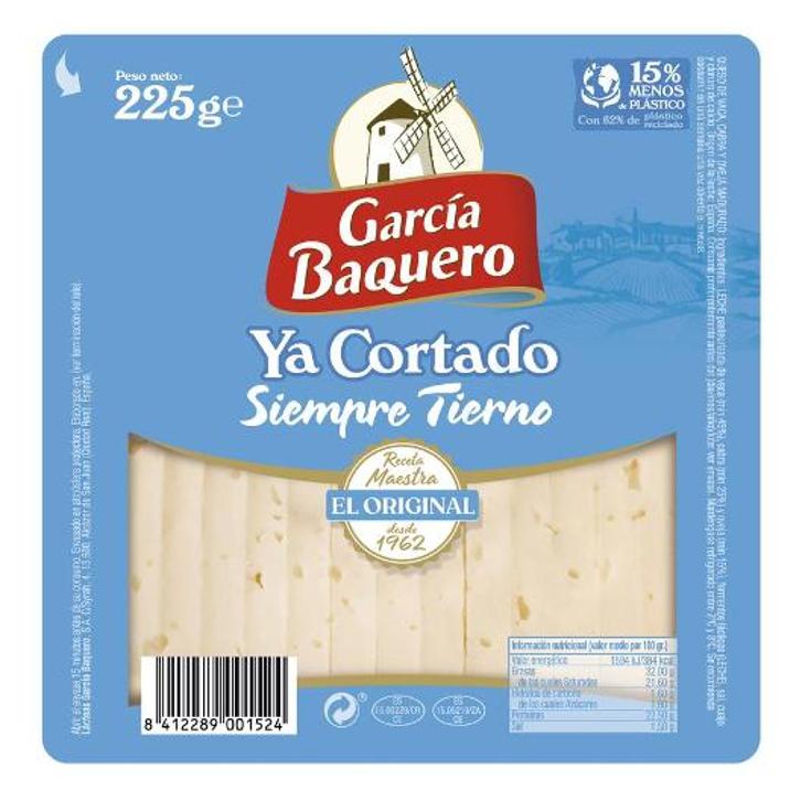 QUESO TIERNO YA CORTADO G.BAQUERO PACK 225 GR