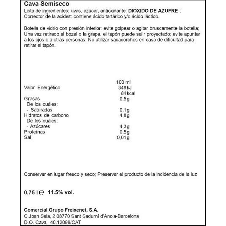 CAVA ICE 11,5º FREIXENET BTLLA 75 CL
