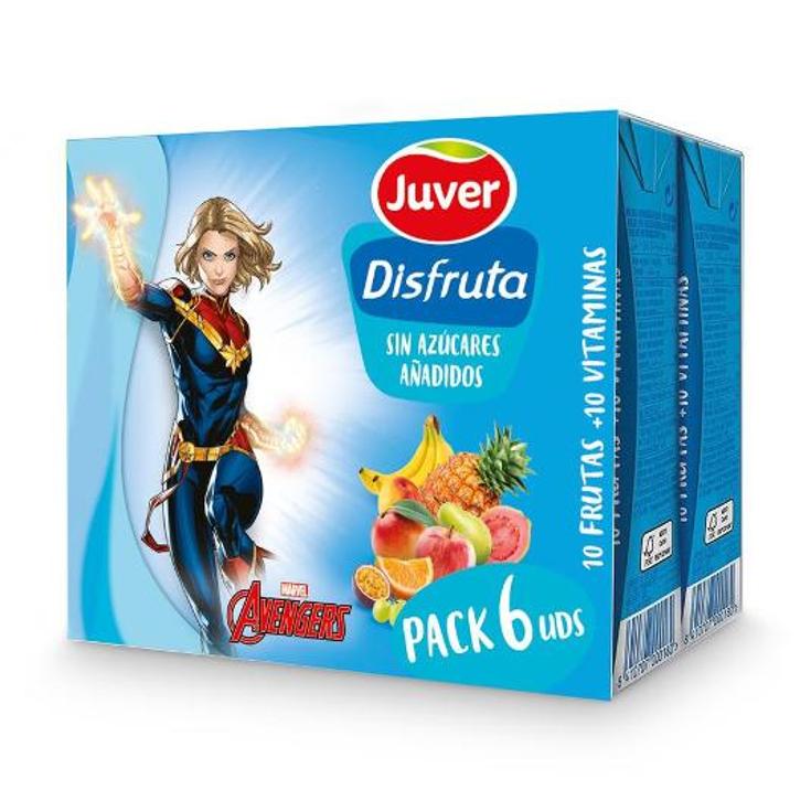 NECTAR 10FRUTAS+10 VIT.6X200 JUVER PACK 1200 ML