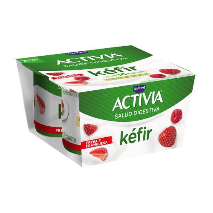 KEFIR FRESA/FRAMBUENA X4 ACTIVI DANONE PACK 500 GR