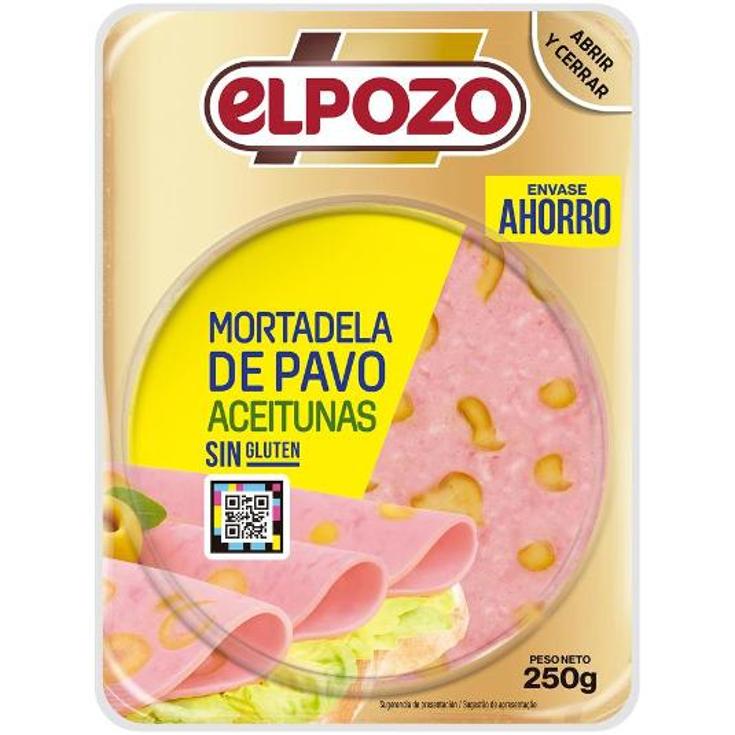 MORTADELA DE PAVO ACEITUNAS ELPOZO PACK 225 GR