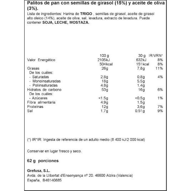 PALITOS CON PIPAS SNATTS BOLSA 62 GR