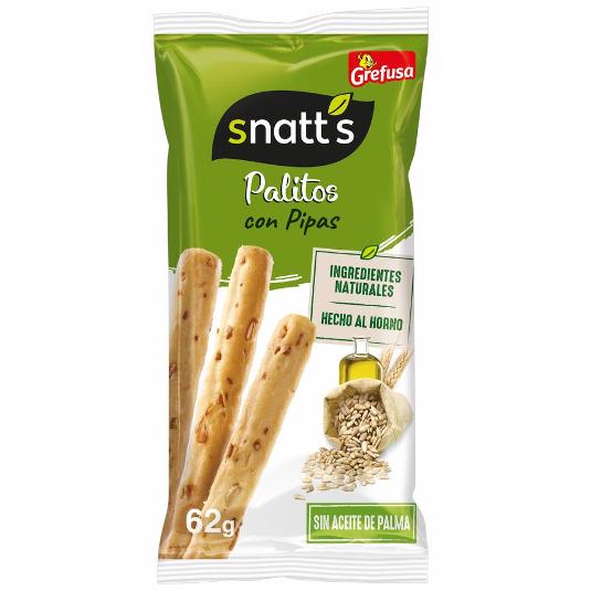 PALITOS CON PIPAS SNATTS BOLSA 62 GR