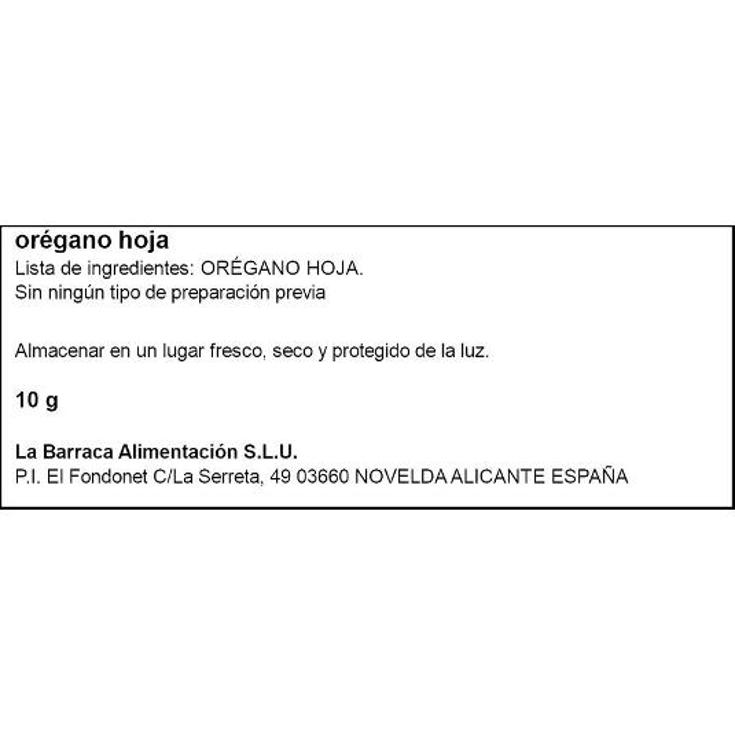 OREGANO ESPECIAS 10G SPAR FRASCO 10 GR
