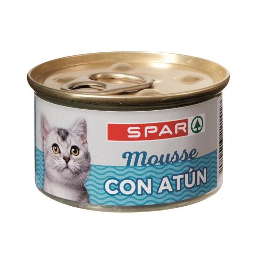ALIMENTO GATO MOUSSE ATUN SPAR LATA 85 GR