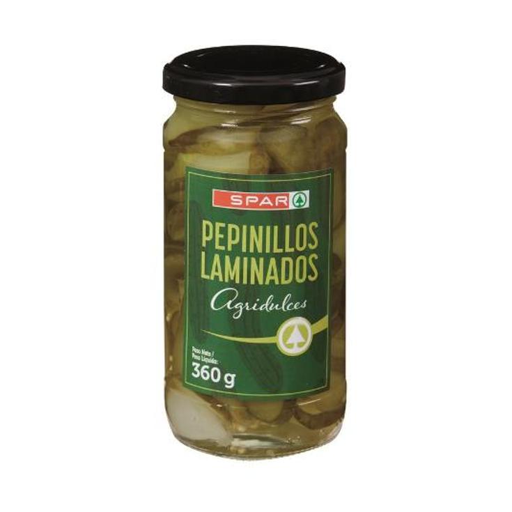 PEPINILLO AGRIDULCE LAMINADO SPAR FRASCO 190 GR