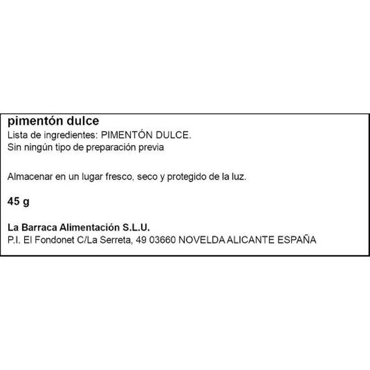 PIMENTÓN DULCE 45G SPAR FRASCO 45 GR