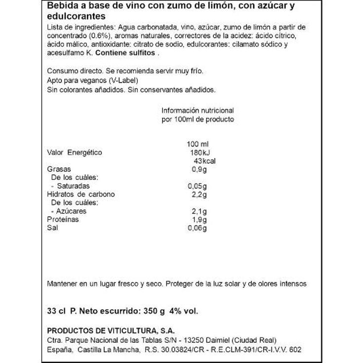 TINTO VERANO LIMON SANDEVID LATA 33 CL