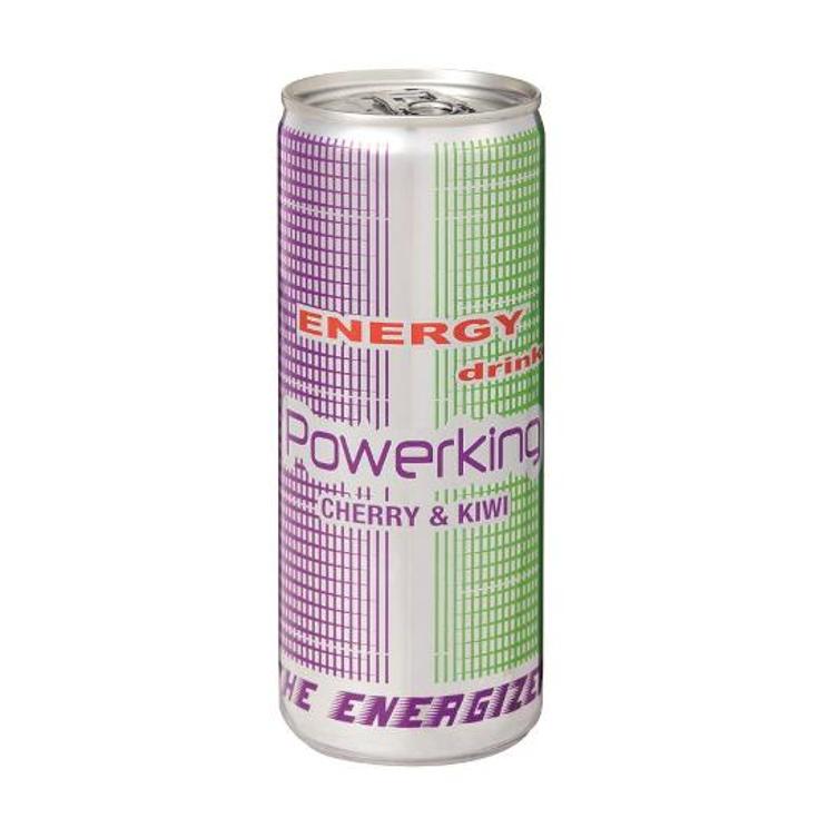 BEBIDA ENERGETICA CEREZA KIWI POWERKING LATA 250 ML