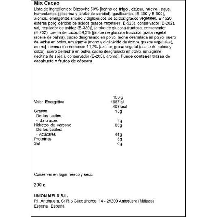 BIZCOCHITOS MIX CACAO MELS PQTE 200 GR