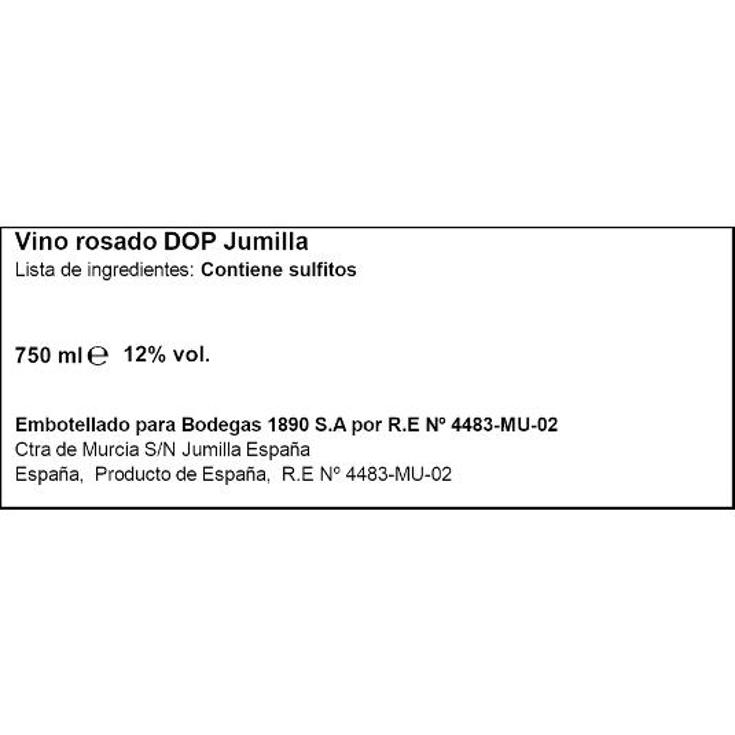 VINO ROSADO JUMILLA 12º C.SAN SIMON BTLLA 753 CL