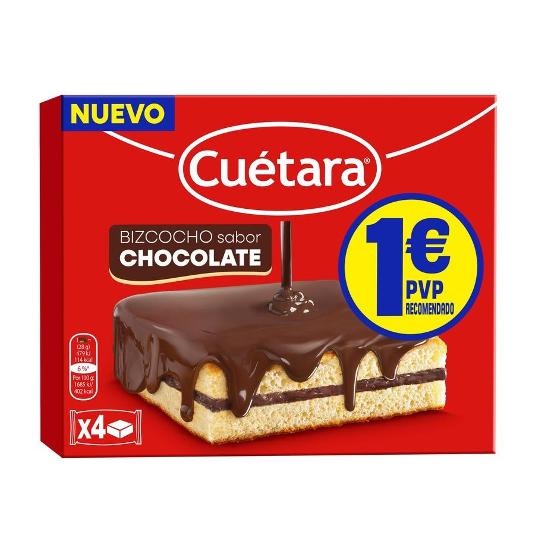 BIZCOCHITO SABOR CHOCOLATE CUETARA CAJA 112 GR