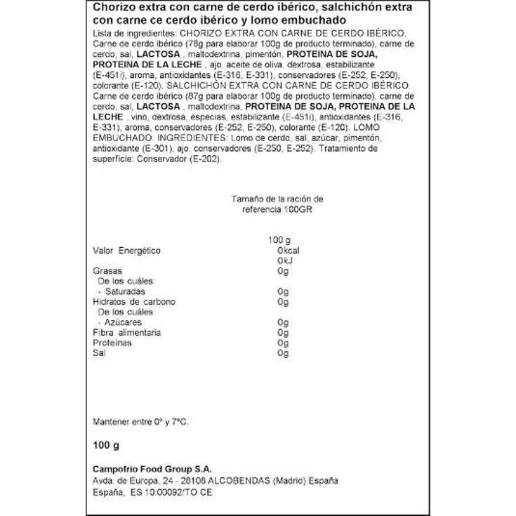 SURTIDO LONCHEADO GRAN SELEC. NAVIDUL SOBRE 100 GR