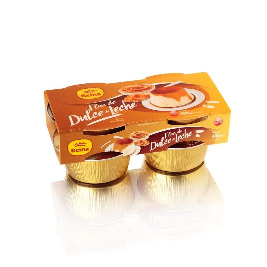 FLAN DE DULCE DE LECHE 4X100 REINA PACK 400 GR