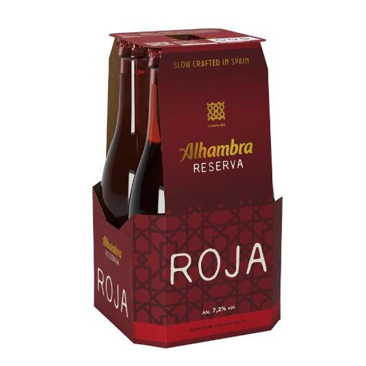 CERVEZA RESERVA ROJA 4X33C 7,2º ALHAMBRA PACK 132 CL