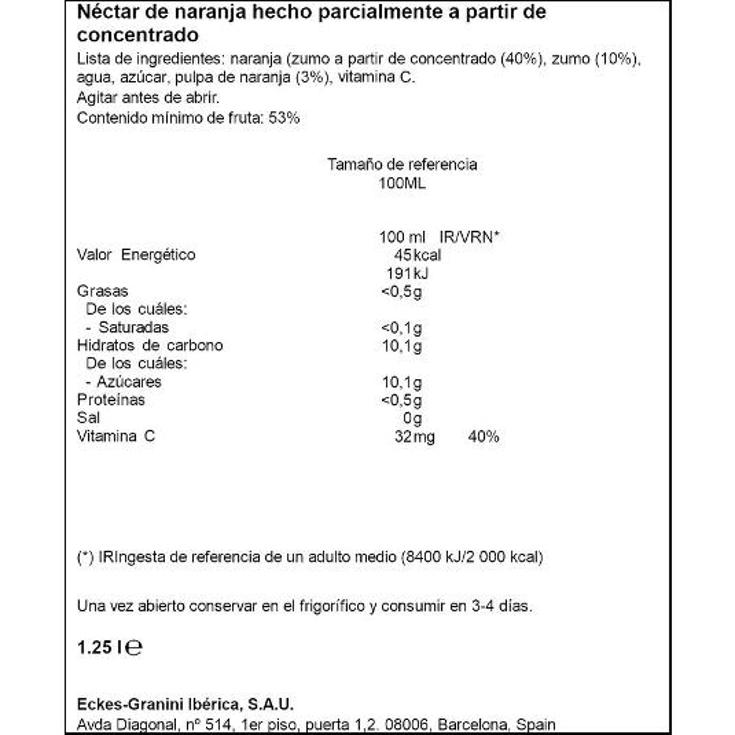 NECTAR NARANJA GRANINI PET 1 LT