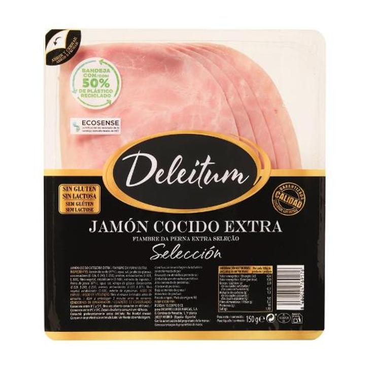 JAMON COCIDO EXTRA LONCHAS DELEITUM PACK 150 GR