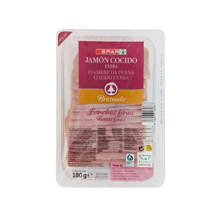 JAMON COCIDO BRASEADO L.FINAS SPAR BLIST 180 GR