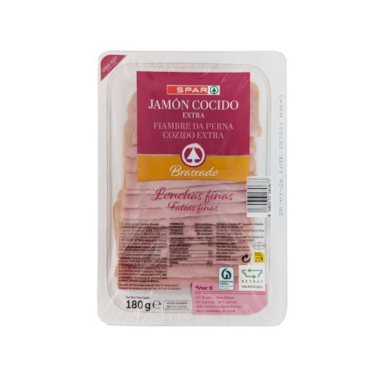 JAMON COCIDO BRASEADO L.FINAS SPAR BLIST 180 GR