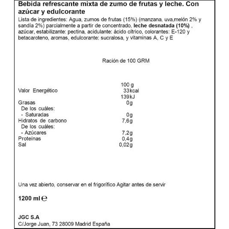 ZUMO FR+LECHE SANDIA ZERO 6X200 DON SIMON PACK 1200 ML