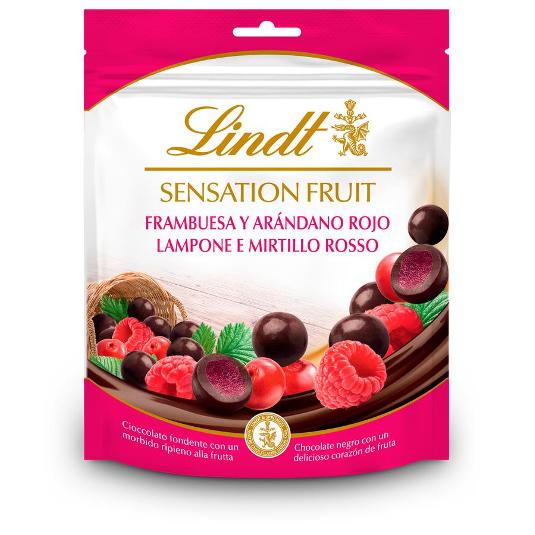 BOLITA CHOC. FRAMB-ARANDANOS LINDT BOLSA 150 GR