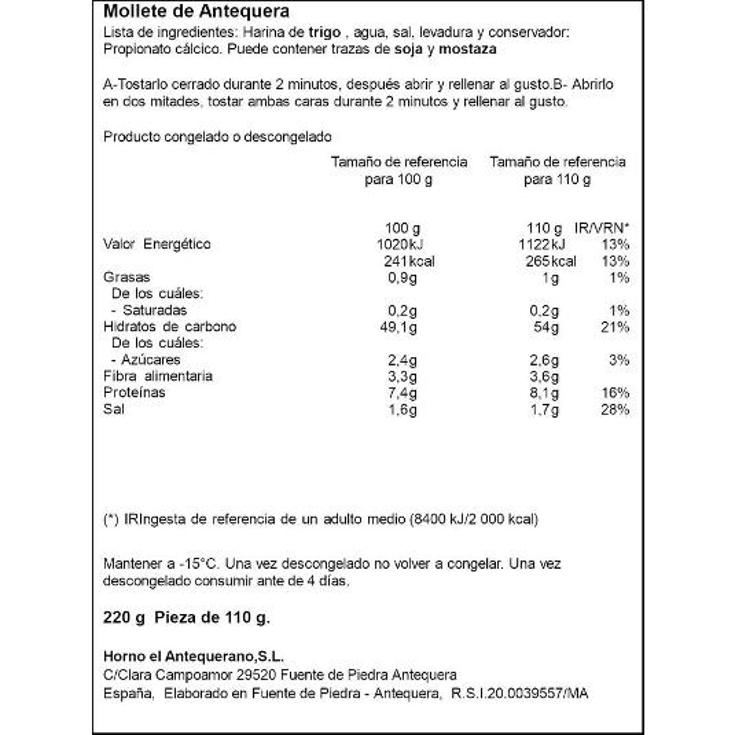 MOLLETE ANTEQUERANO PANAMAR UNIDAD 110 GR