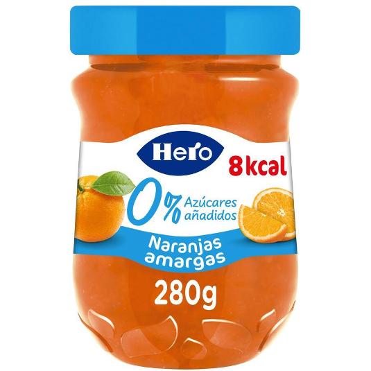 CONFITURA NARANJA AMARGA 0% AZ. HERO FRASCO 280 GR