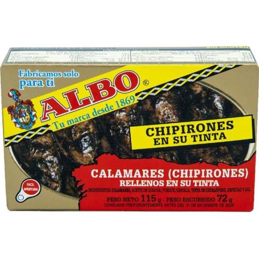 CALAMARES RELL.EN TINTA(CHIPIR) ALBO LATA 72 GR