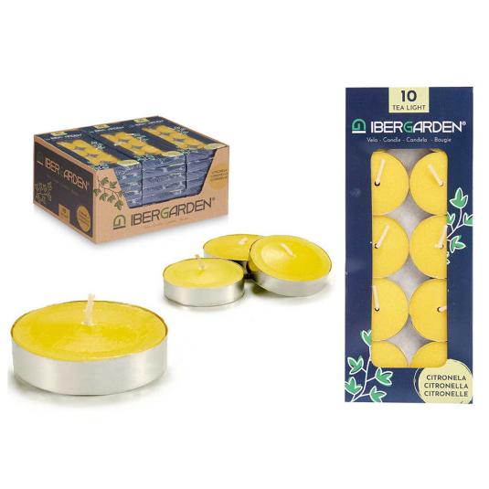 SET 10 VELAS TEA LIGHT CITRON. IBERGARDEN UNIDAD 1 UD