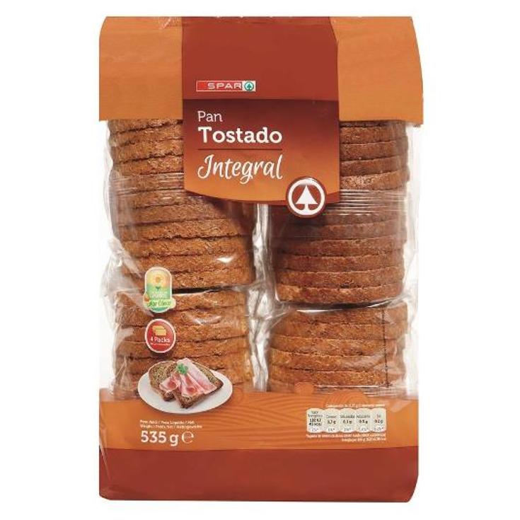 PAN TOSTADO INTEGRAL SPAR PQTE 540 GR