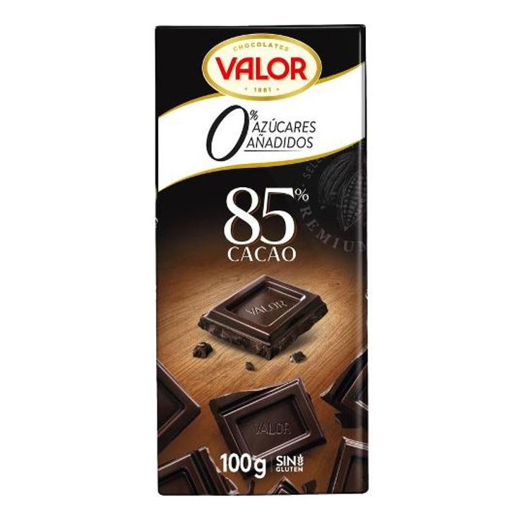 CHOCOLATE 85% S/AZUCARES VALOR PTLLA 100 GR