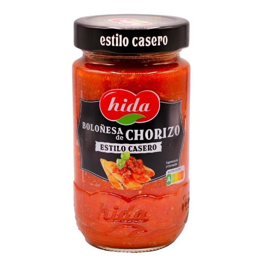 SALSA BOLOÑESA DE CHORIZO HIDA FRASCO 350 GR