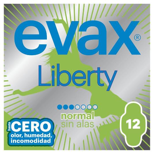 COMPRESAS LIBERTY NORMAL EVAX PQTE 12 UD