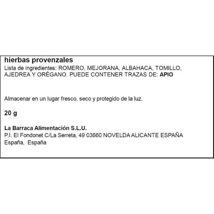 HIERBAS PROVENZALES 20G SPAR FRASCO 20 GR