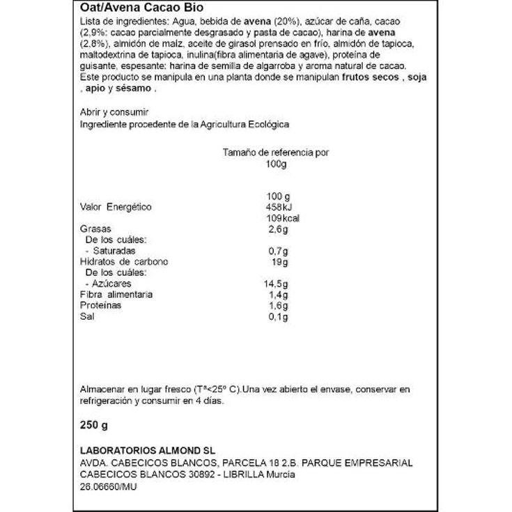 POSTRE NATILLAS AVENA CACAO BIO NATURGREEN PACK 250 GR