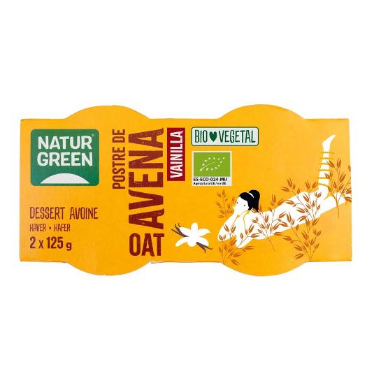 POSTRE NATILLAS VAINILLA AVENA NATURGREEN PACK 250 GR