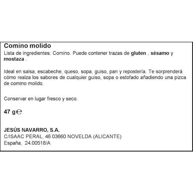 ESPECIAS COMINO MOLIDO CARMENCITA TARRO 47 GR