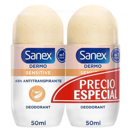 DESODORANTE DERMOSENSIT. DUPLO SANEX ROLLON 100 ML