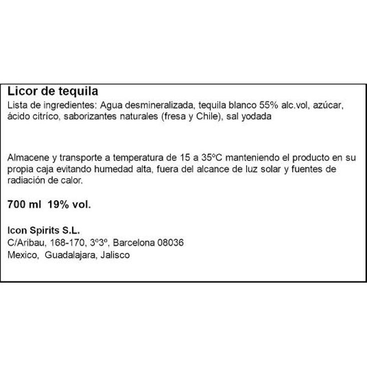 LICOR DE TEQUILA CON FRESA 19º JOSE CUERVO BTLLA 70 CL