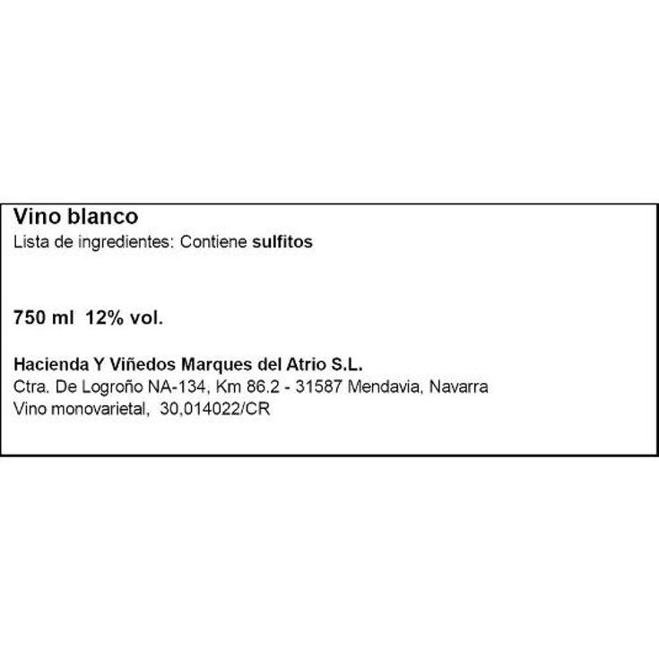 VINO BLANCO CASTILLA VERDEJO F. RIVERO BTLLA 75 CL