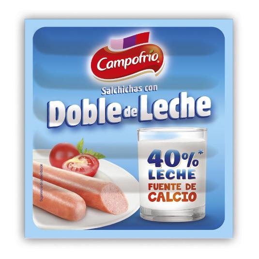 SALCHICHAS CON DOBLE DE LECHE CAMPOFRIO PQTE 140 GR