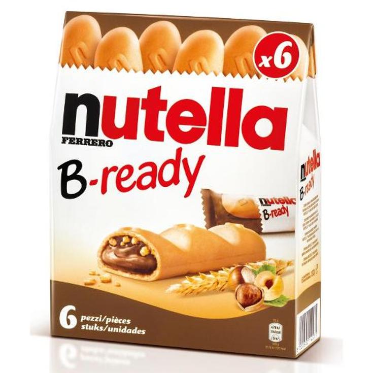 GALLETAS B-READY T6 NUTELLA PQTE 132 GR