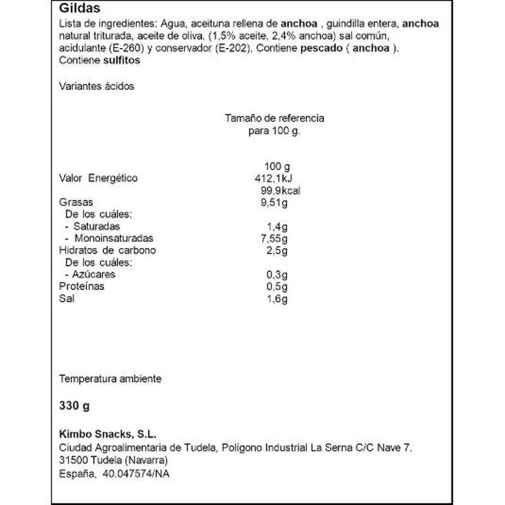 GILDAS ACEITE DE OLIVA Y ANCHOA TORERAS LATA 95 GR