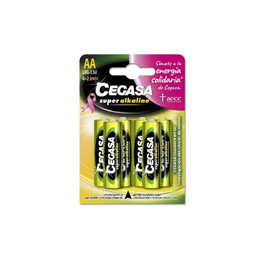 PILAS ALCALINAS LR-06 4+2 AA CEGASA BLIST 6 UD