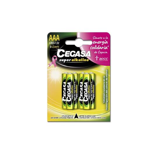 PILAS ALCALINAS LR-03 4+2 AAA CEGASA BLIST 6 UD
