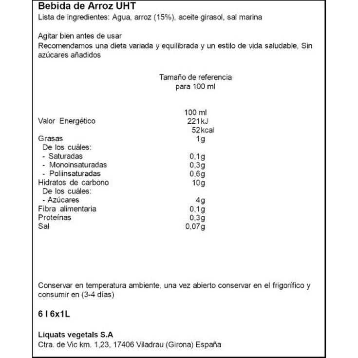 BEBIDA DE ARROZ YOSOY BRIK 1 LT