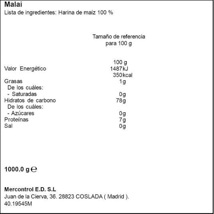 HARINA DE MAIZ ARPIS PAQTE 1 KG